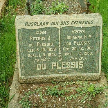 PLESSIS Petrus J., du 1858-1937 &amp; Johanna H.M. 1864-1950