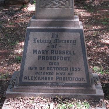 PROUDFOOT Mary Russel -1933