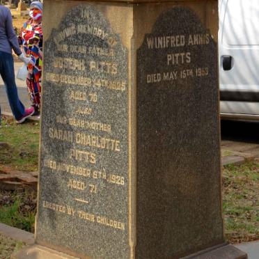 PITTS Joseph -1925 &amp; Sarah Charlotte -1926 :: PITTS Winifred Annis -1953 