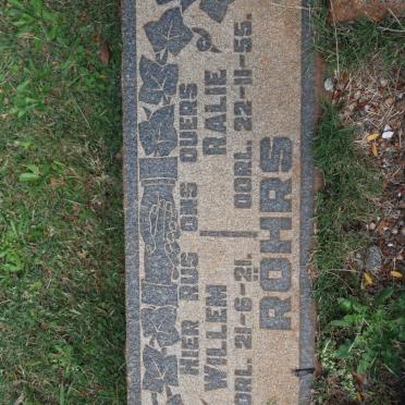 ROHRS Willem -1921 &amp; Ralie -1955