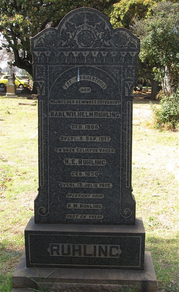 RUHLING K.E. 1850-1915 :: RUHLING Karl Wilhelm 1886-1917
