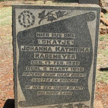 RADEMEYER Johanna Katharina 1928-1936