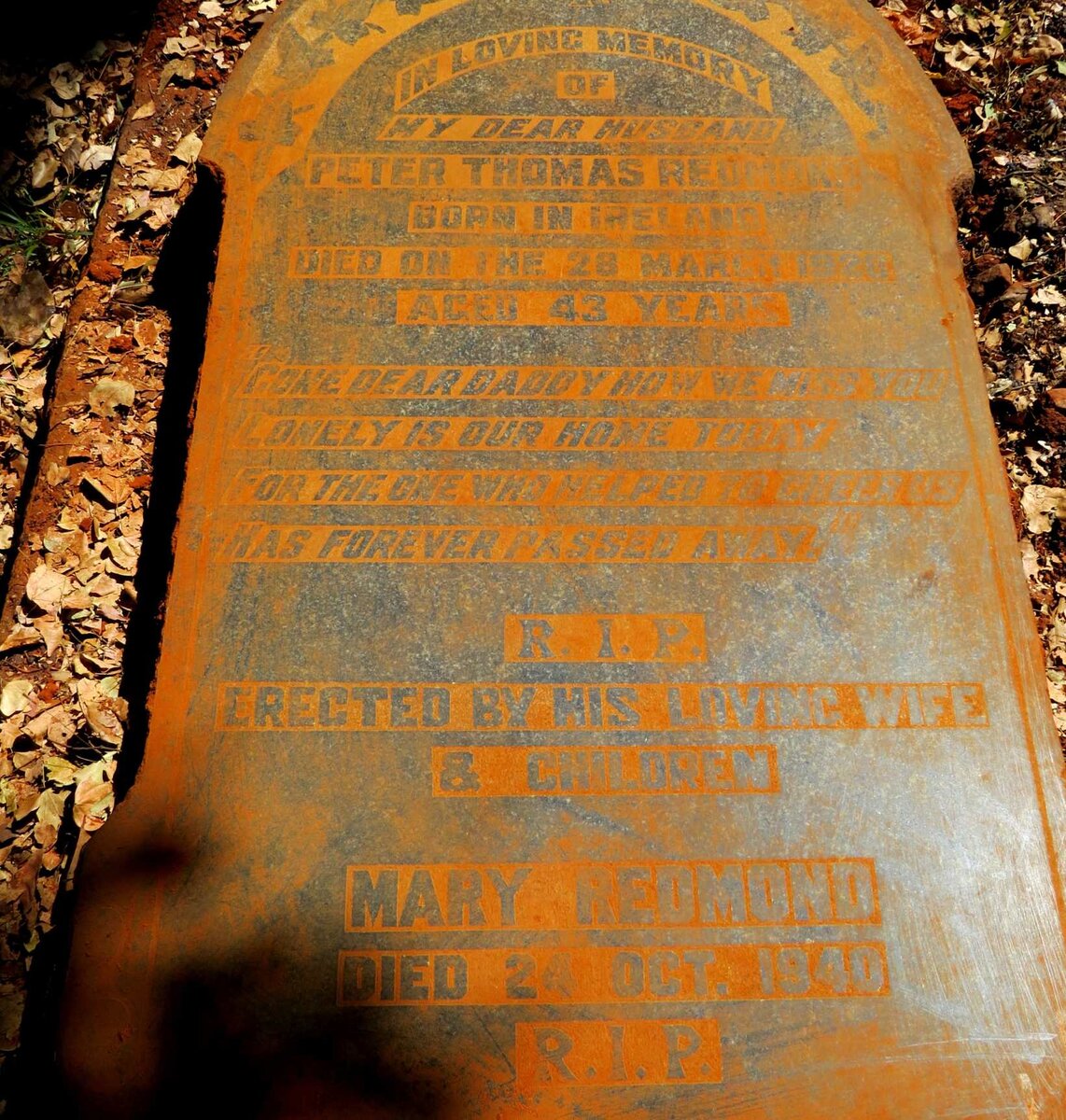 REDMOND Peter Thomas -1928 &amp; Mary -1940