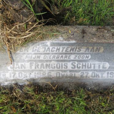 SCHUTTE Jan Francois 1886-1918