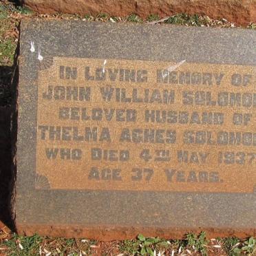 SOLOMON John William -1937