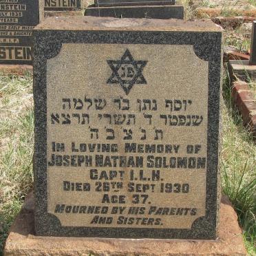 SOLOMON Joseph Nathan -1930