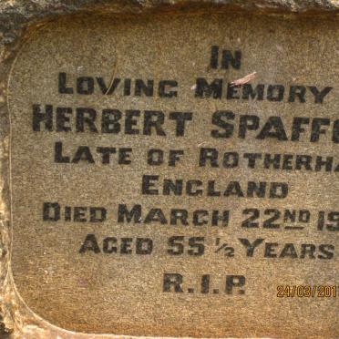 SPAFFORD Herbert -1927