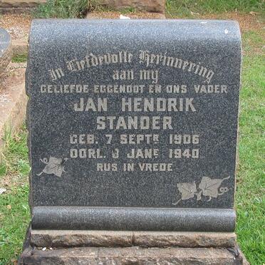 STANDER Jan Hendrik 1906-1940