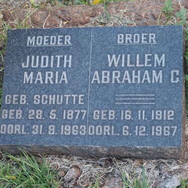 STADEN Judith Maria, van nee SCHUTTE 1877-1963 :: STADEN Willem Abraham C. van 1912-1967