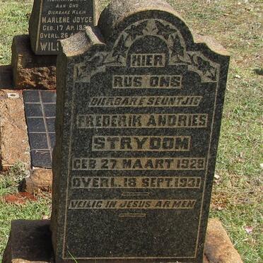 STRYDOM Frederik Andries 1928-1931