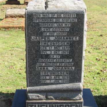 THEUNISSEN Jasper Johannes 1870-1928 &amp; Anna Johanna 1878-1958