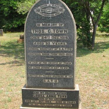 TOWN Thos. G. -1916 &amp; Louisa Annie -1954
