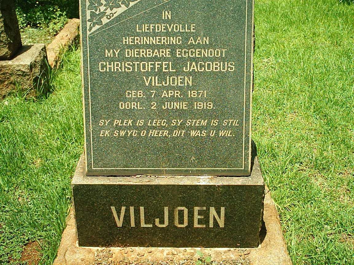 VILJOEN Christoffel Jacobus 1871-1919