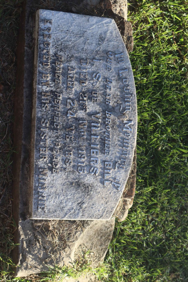 VILLIERS I.S., de -1915