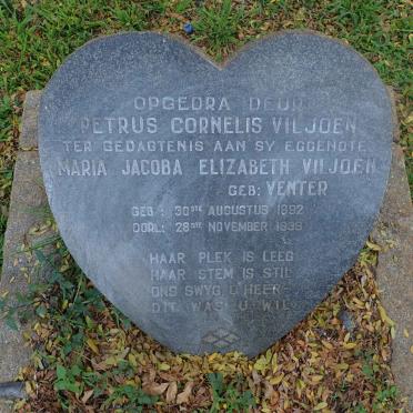 VILJOEN Maria Jacoba Elizabeth nee VENTER 1892-1939