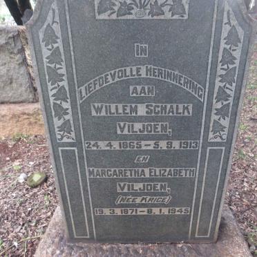 VILJOEN Willem Schalk 1865-1913 &amp; Margaretha Elizabeth KRIGE 1871-1945
