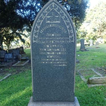 VILLIERS Gertruida Magdalena, de 1845-1916