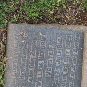 VORSTER Willem Hendrik 1914-1925