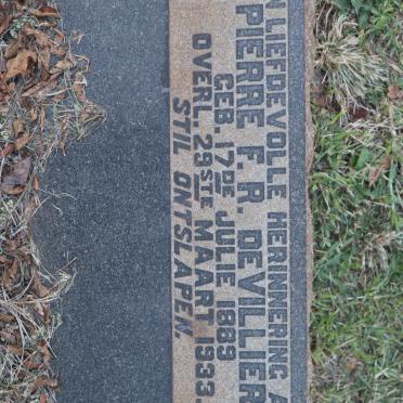 VILLIERS Pierre F.R., de 1889-1933