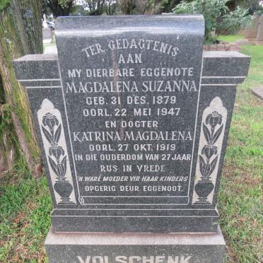 VOLSCHENK Magdalena Suzanna 1879-1947 :: VOLSCHENK Katrina Magdalena -1919