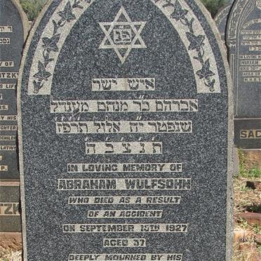 WULFSOHN Abraham -1927