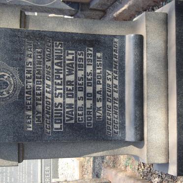 WALT Louis Stephanus, van der 1895-1937