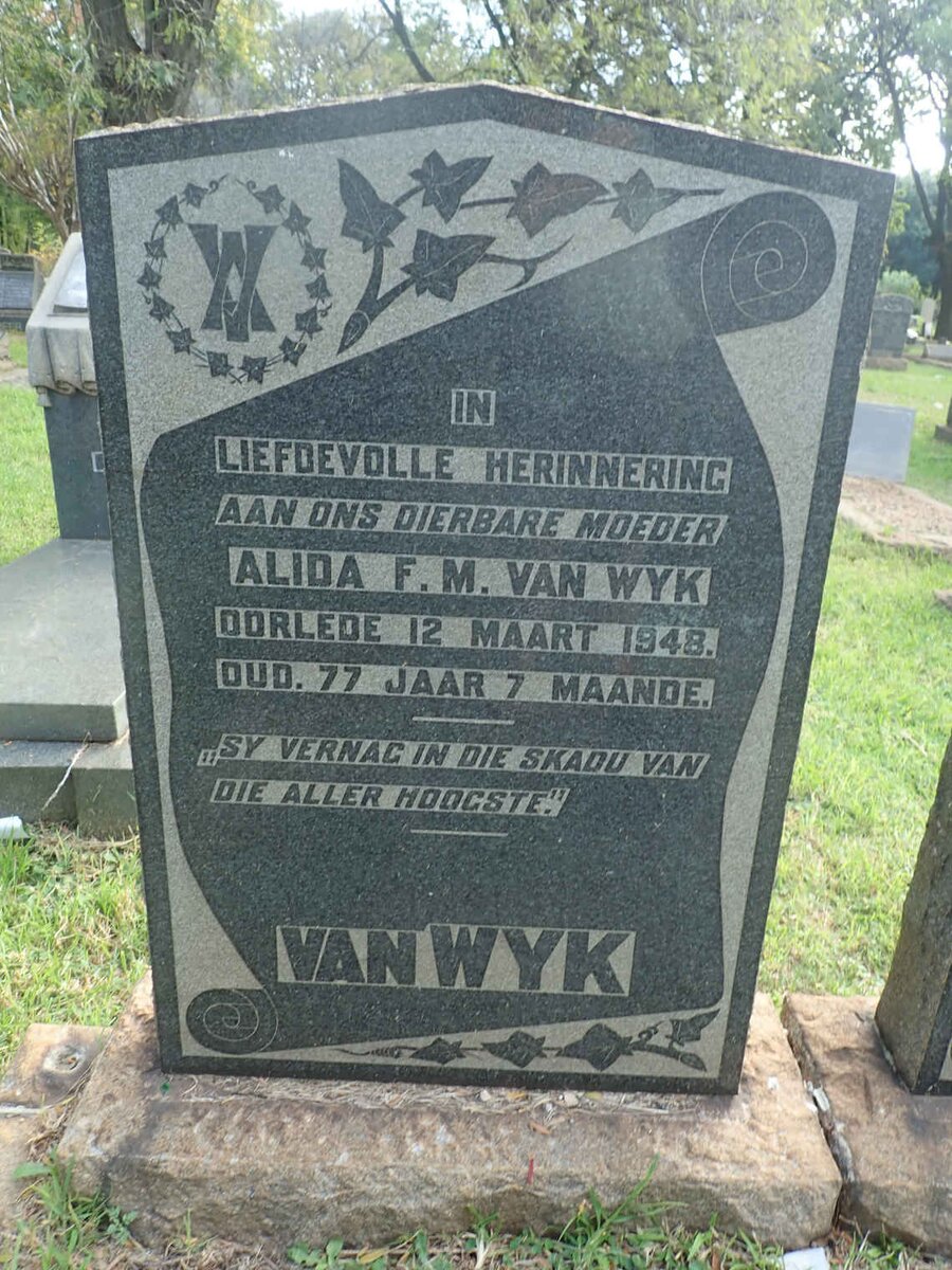 WYK Alida F.M., van -1948