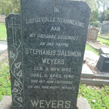 WEYERS Stephanus Salomon 1892-1940