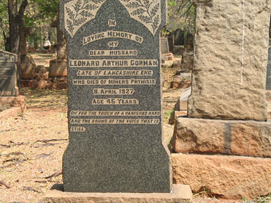 GORMAN Leonard Arthur -1927