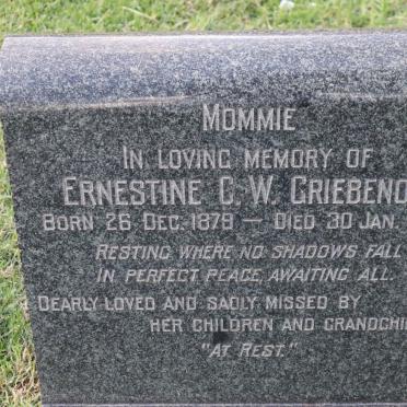 GRIEBENOW Ernestine C.W. 1879-1950