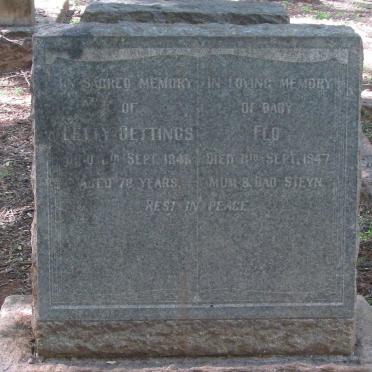 GETTINGS Letty -1945 :: STEYN Flo -1947