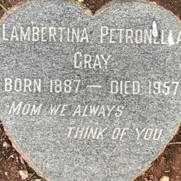 GRAY Lambertina Petronella 1887-1957