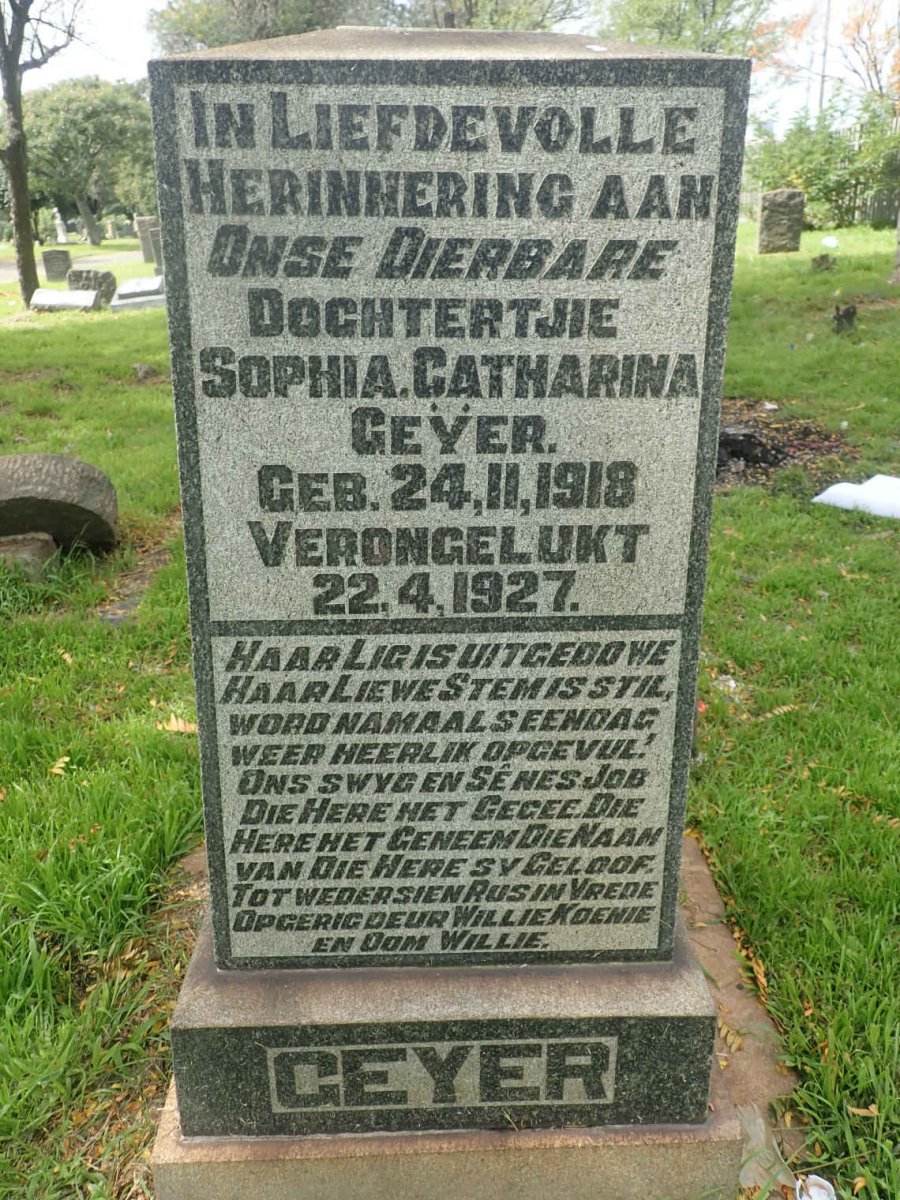 GEYER Sophia Catharina 1918-1927