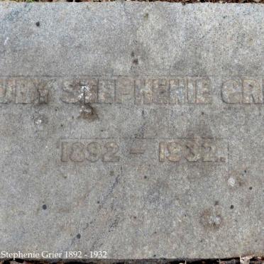 GRIER Ruby Stephenie 1892-1932