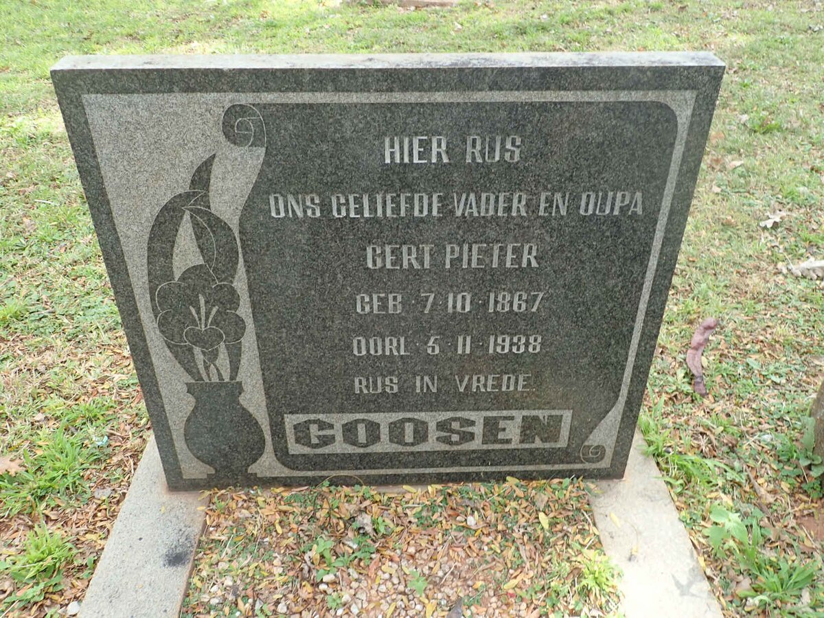 GOOSEN Gert Pieter 1867-1938