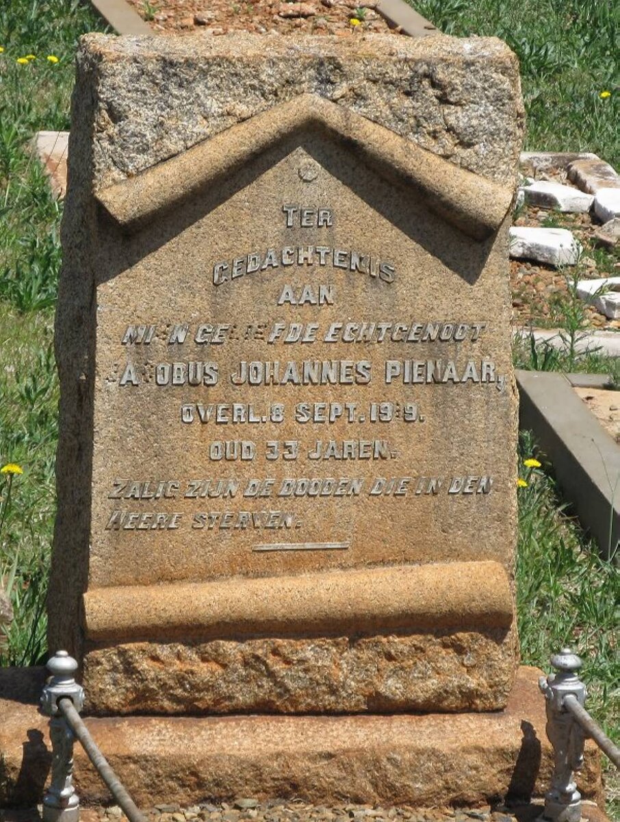 PIENAAR Jacobus Johannes  -1919