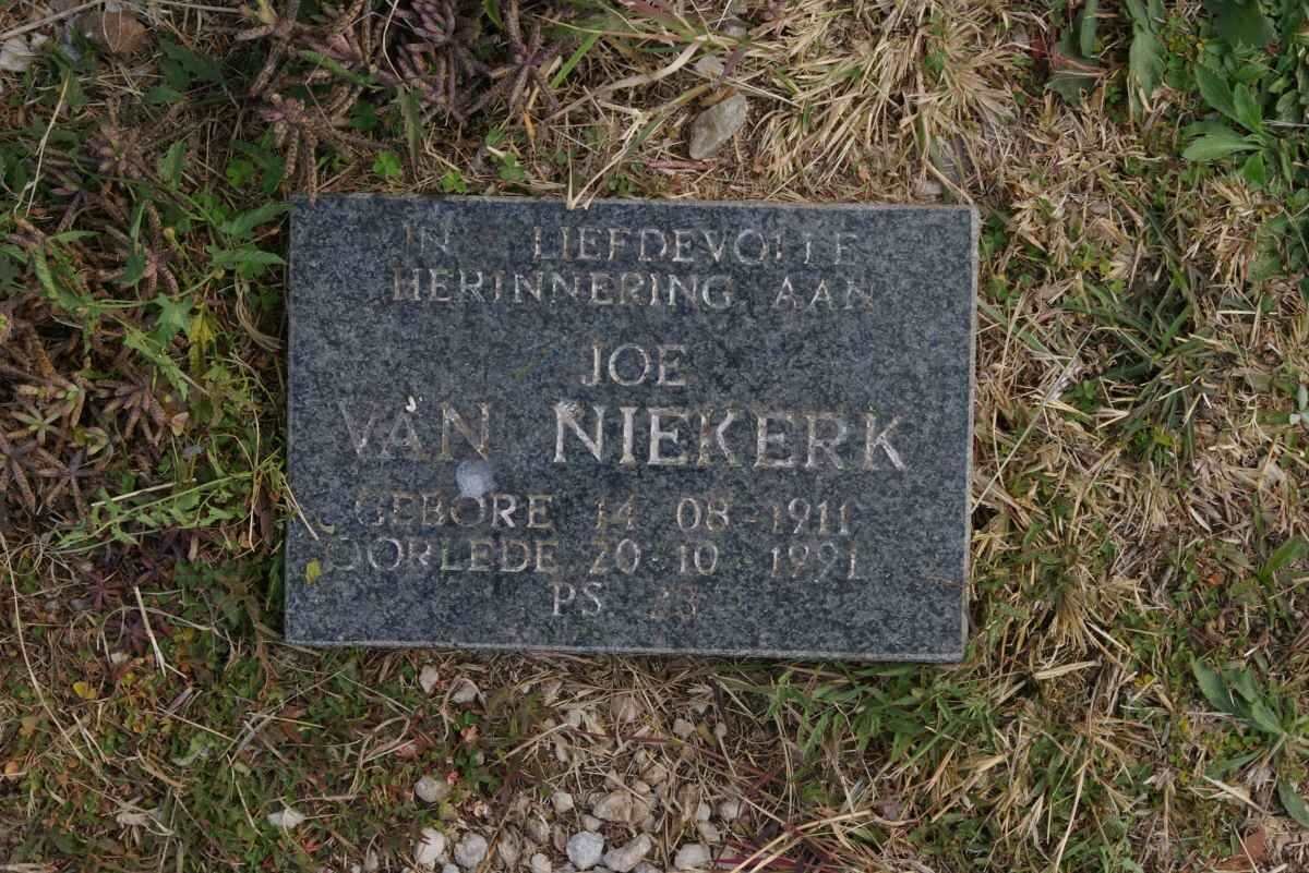 NIEKERK Joe, van 1911-1991
