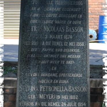 BASSON Petrus Nicolaas 1874-1950 &amp; Stefina Petronella MEYER 1882-1954