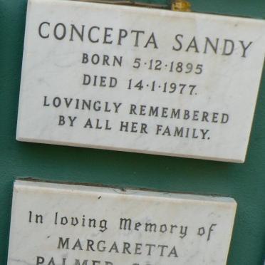 SANDY Concepta 1895-1977 :: PALMER SCOTT Margaretta 1909-1976