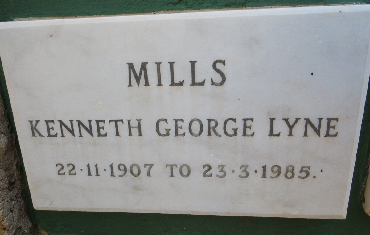 MILLS Kenneth George Lyne 1907-1985