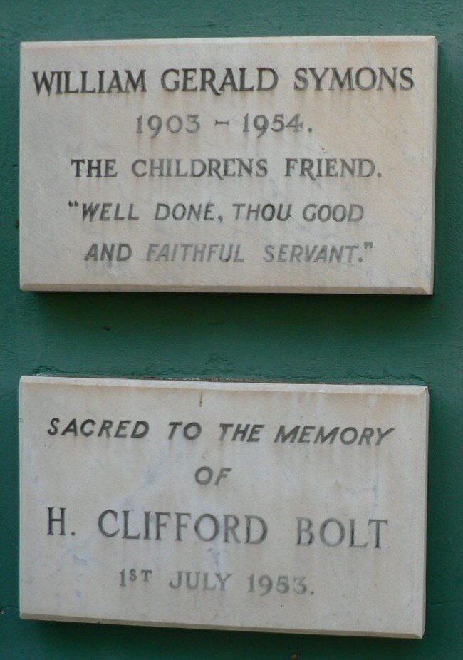 SYMONS William Gerald 1903-1954 :: BOLT H. Clifford -1953