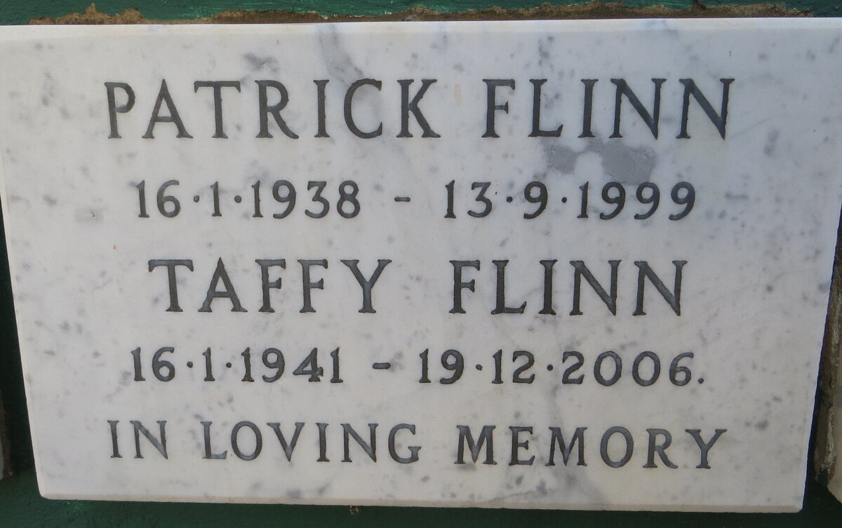 FLINN Patrick 1938-1999 &amp; Taffy 1941-2006