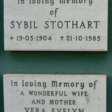 STOTHART Sybil 1904-1985 :: HOPKINSON Vera Evelyn 1920-1981