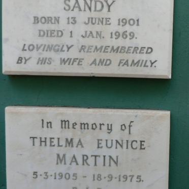 SANDY Ernest Albert 1901-1969 :: MARTIN Thelma Eunice 1905-1975