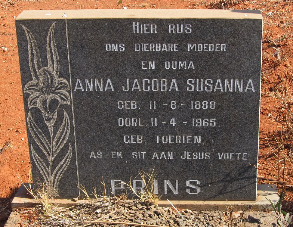 PRINS Anna Jacoba Susanna 1888-1965