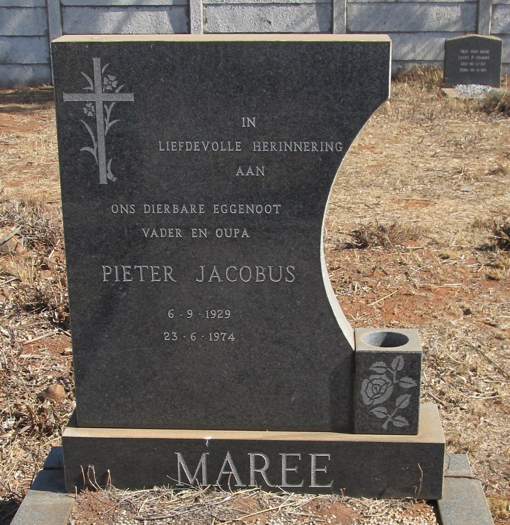 MAREE Pieter Jacobus 1929-1974