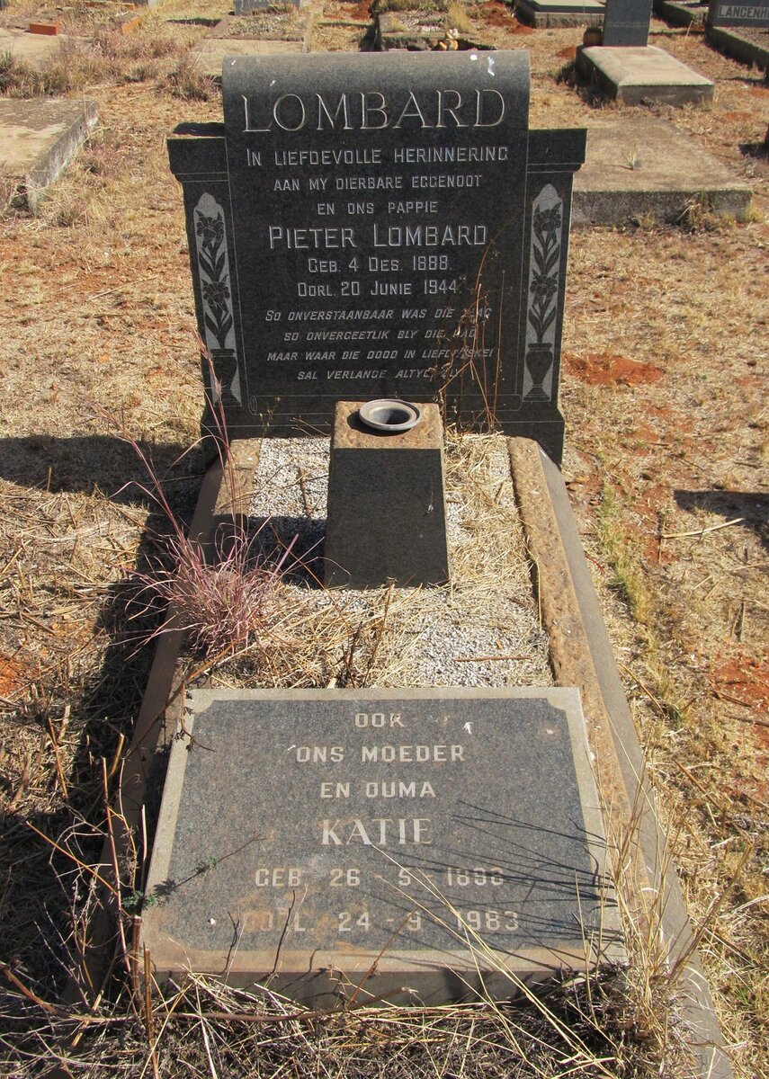 LOMBARD Pieter 1888-1944 &amp; Katie 1898-1983