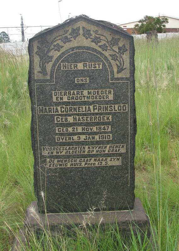 PRINSLOO Maria Cornelia nee HASEBROEK 1847-1910
