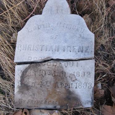 PROUDFOOT Christian Irene 1892-1893