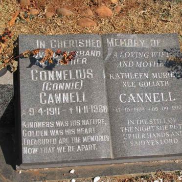 CANNELL Connelius 1911-1968 &amp; Kathleen Muriel GOLIATH 1909-2004